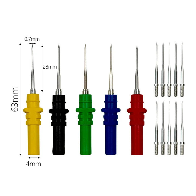 Professional Car Diagnostic Puncture Probe Needles and Oscilloscope Pins, Tool Accessories in Packs of 1/2/10