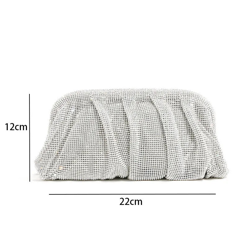 XMESSUN New Diamonds Evening Clutch Bag for Women,Fashion Designer Wedding Party Pouch Bag Lady Chain Shoulder Crossbody Bag