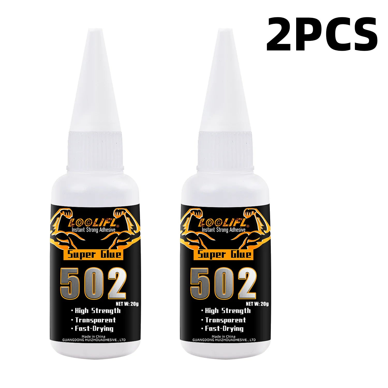 Super Strong Glue 502 High-Strength Fast-Drying Cyanoacrylate Adhesive, Suitable for Leather, Rubber, Wood, Metal, High-Strength Liquid Glue Tool, with Precision Dispenser
