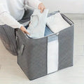 Extra Large Handle Storage Bag - Portable Clothing and Quilt Organizing Bag with Window, Durable Polyester Material
