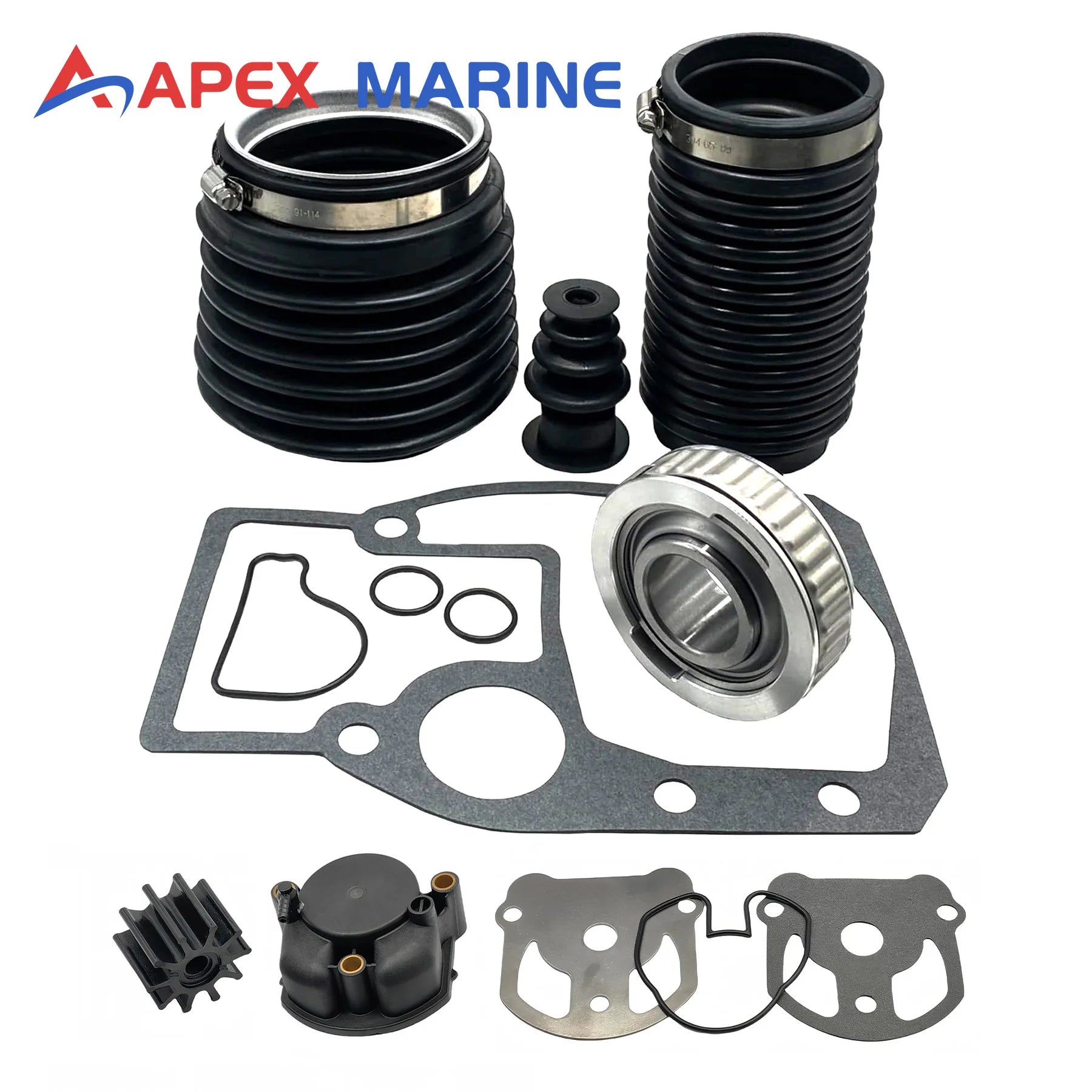 3854127 Transom Bellows Kit W/ Water Pump Repair Kit Fits for Volvo Penta OMC Cobra SX DP Series Engines 3850426 911826 984461