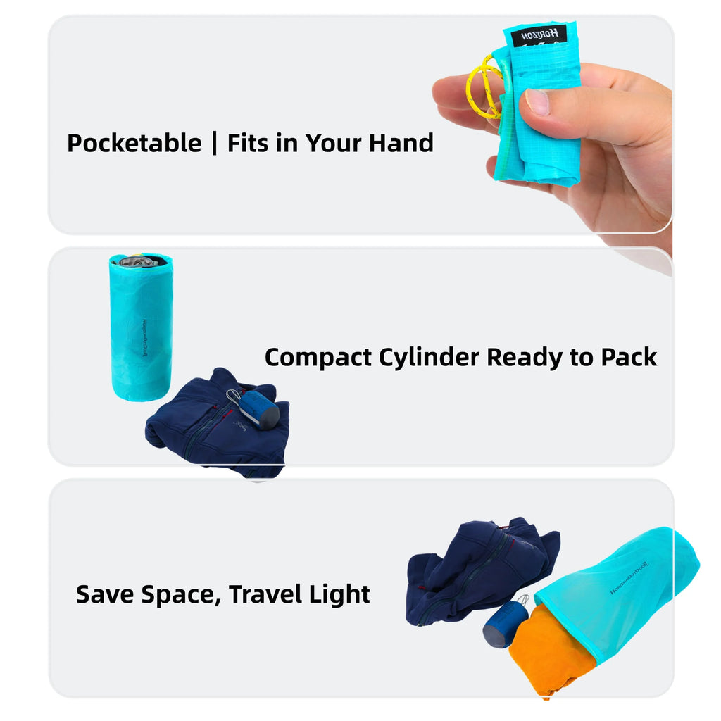 [HODRGEAR] Ultralight Stuff Sack Ultra-SIL Ripstop Water-Resistant Ditty Bags Drawstring for Traveling Hiking Backpacking