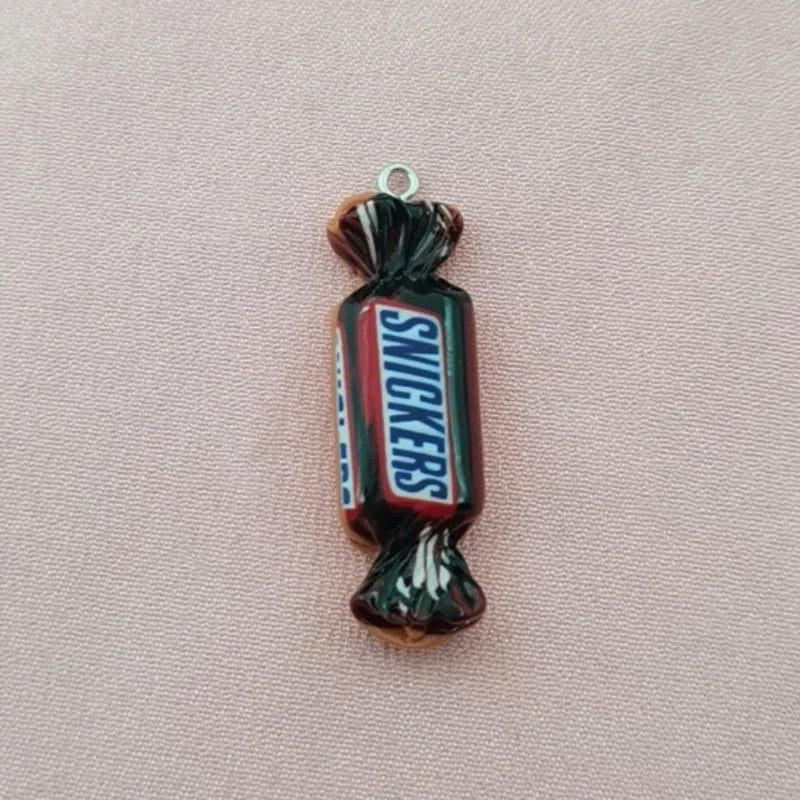 10pcs simulation candy and food toy resin pendant, DIY jewelry making earrings, keychain accessories