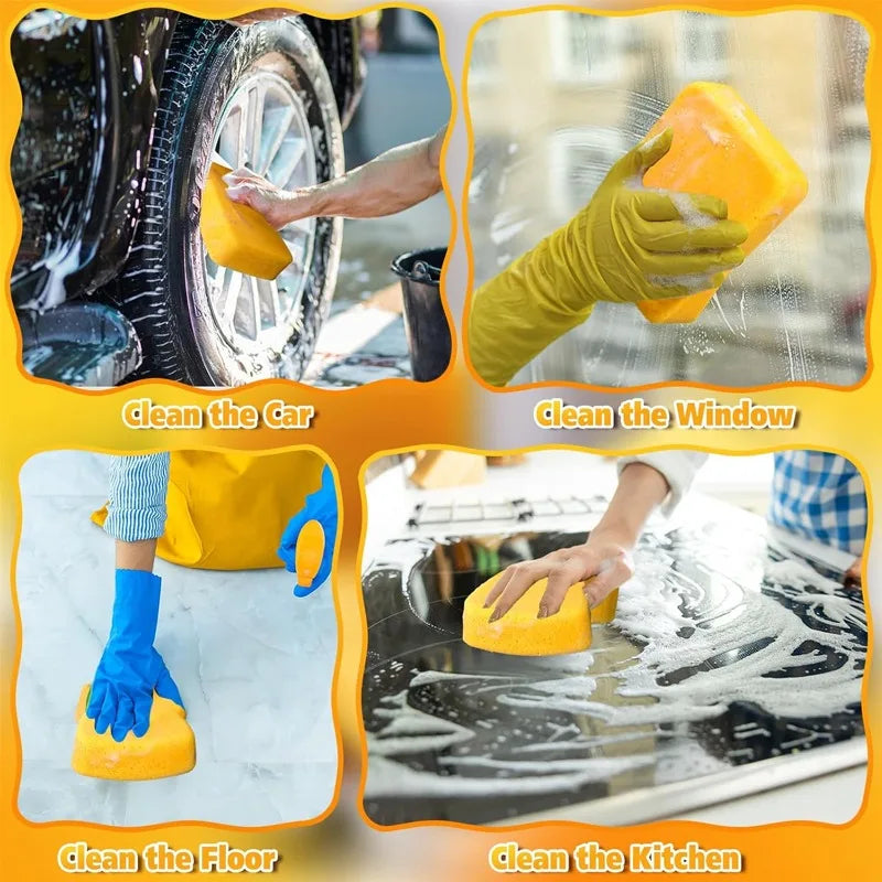 High Density Foam Cleaning Block Car Wash Sponge Wax Pad Multipurpose For Auto Paint Household Kitchen Grout Care Utility Tool