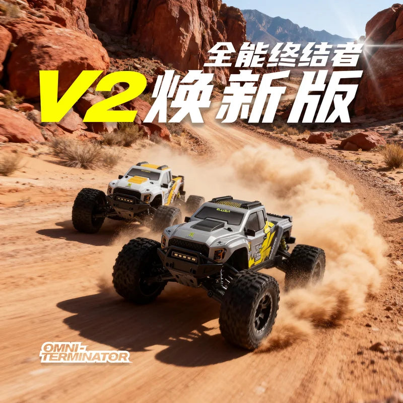 LLL 1:10 All-Round Terminator Remote Control Electric Brushless Four-Wheel Drive Off-Road Vehicle RC Model Car V2 Version