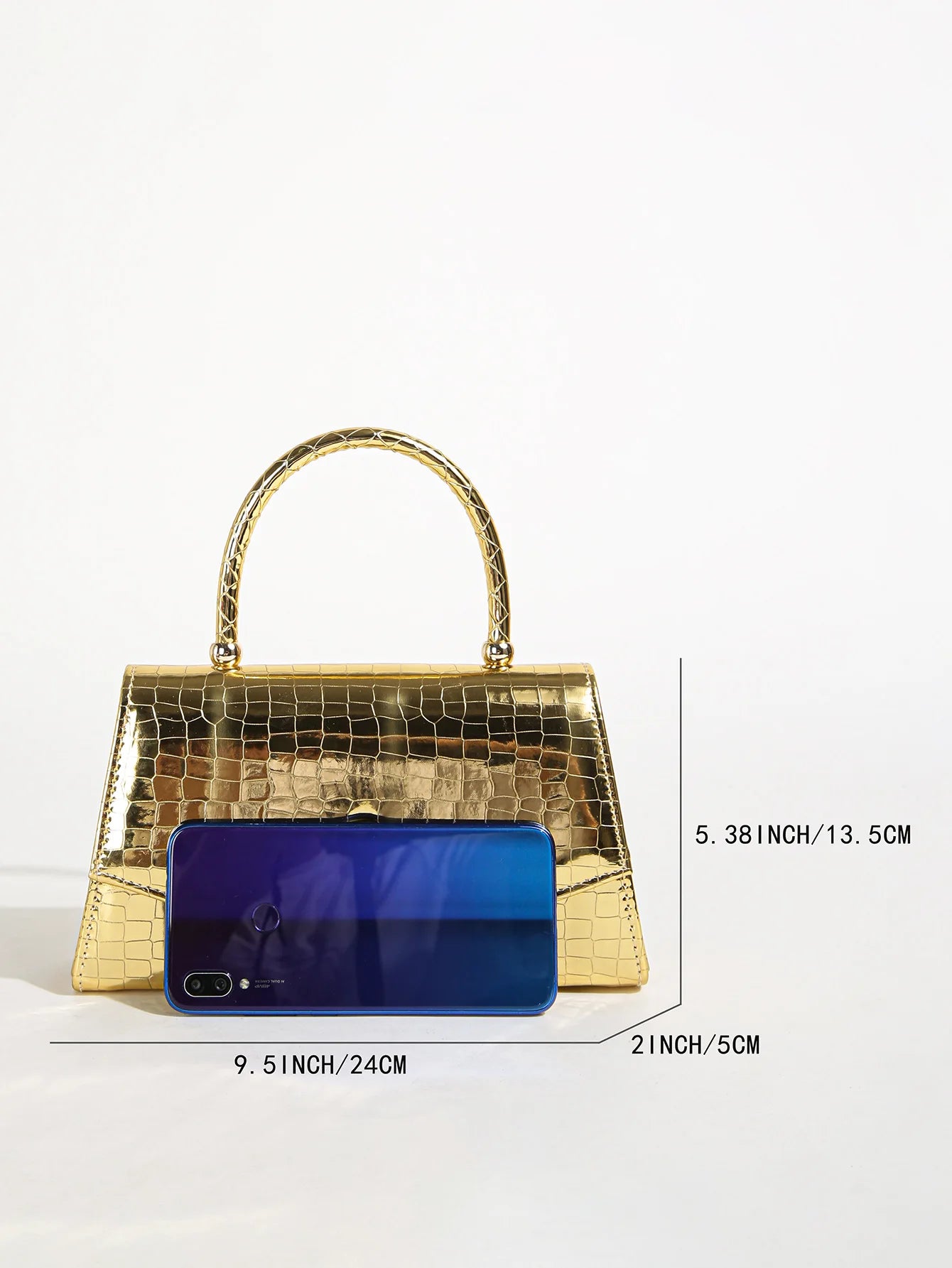 Women's Solid Color Mini Square Satchel Evening Bag, Elegant Dinner Chain Bag For Women,Elegant,Exquisite Patent Square Evening