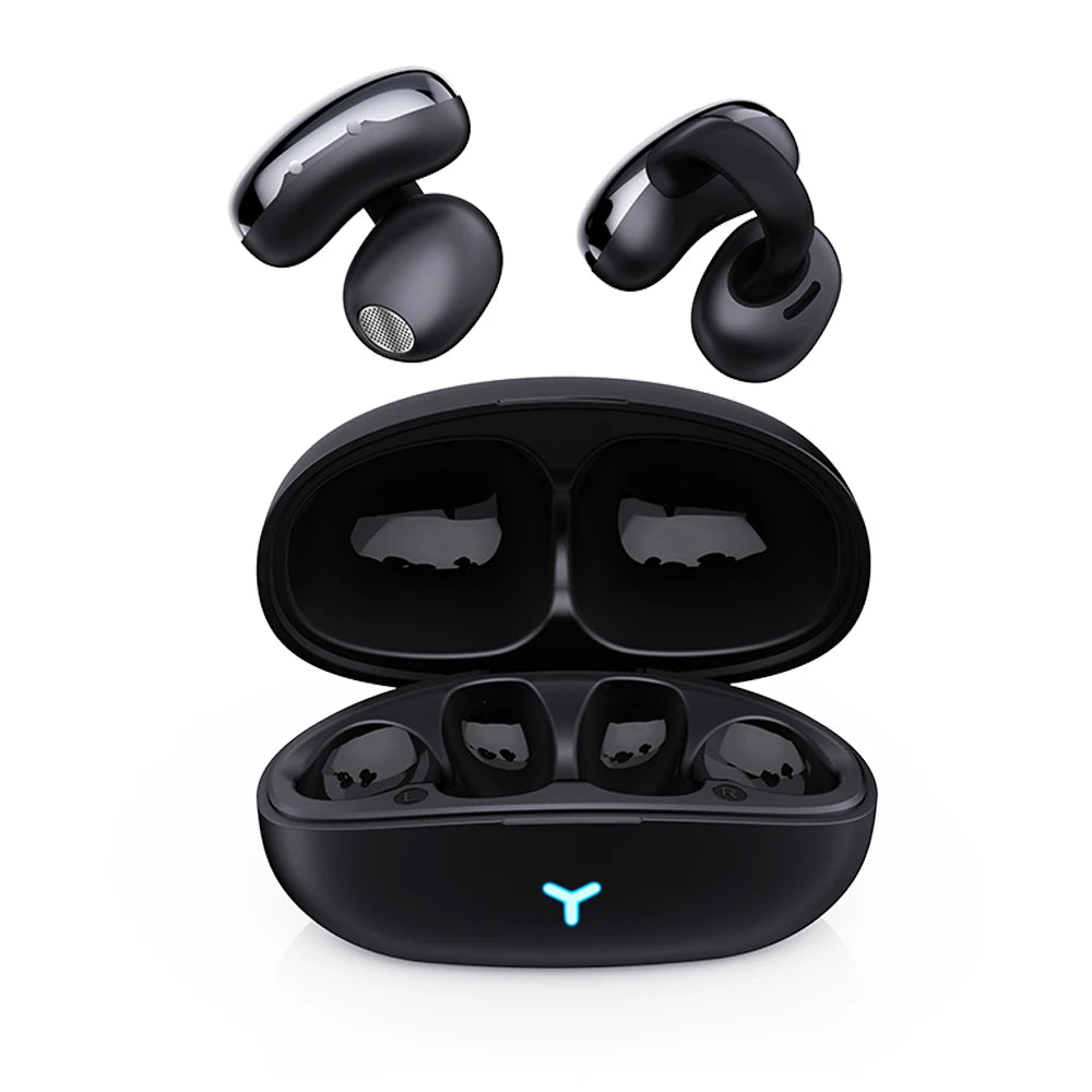 Wireless touch Bluetooth earphones 5.3 clip in ear game call noise reduction and comfortable music earphone charging compartment