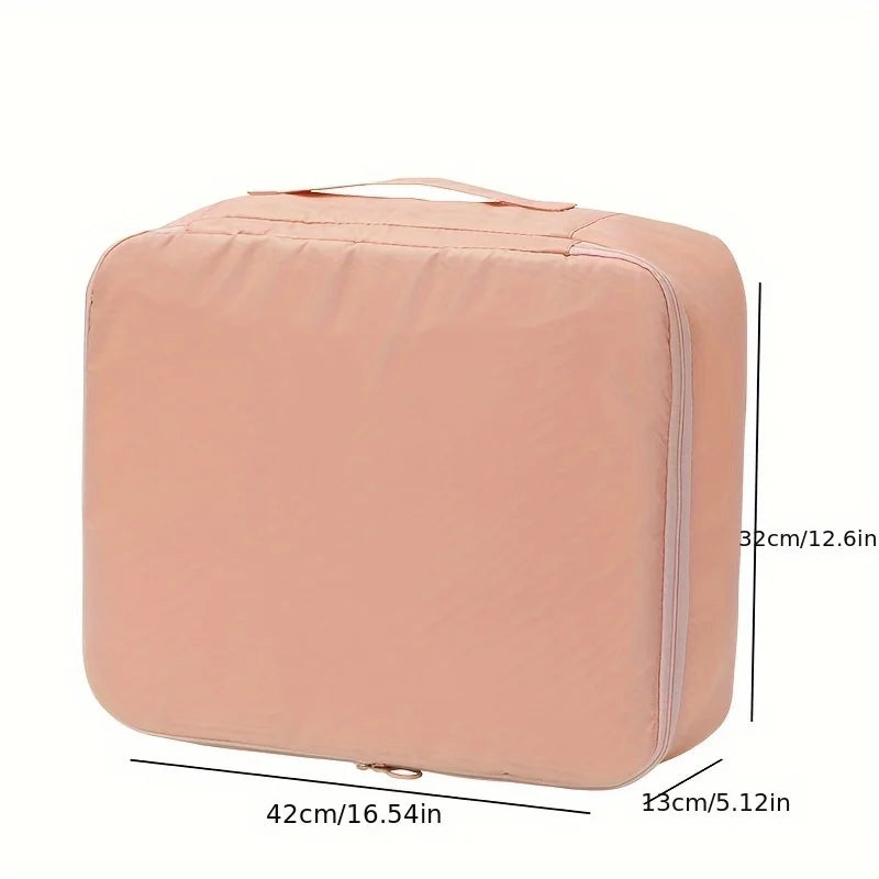 1pc Travel Portable Clothing Storage Bag Large Capacity 3 Pocket Breathable Mesh Bag for Underwear Organizer Bag Luggage Storing