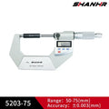 SHANHR 0-25mm Digital Micrometer Metric Inch Conversion ABS Function Large LCD Display Precision Micrometer Measuring Tool
