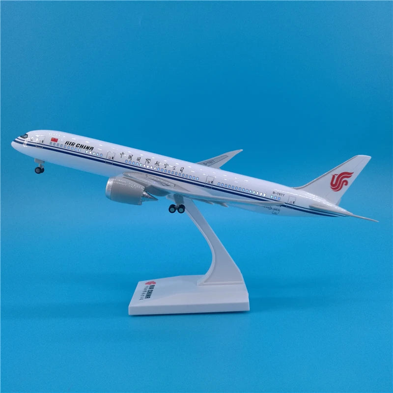 30cm Chinese Airbus & Boeing Airplane Model Diecast Resin with LED Light