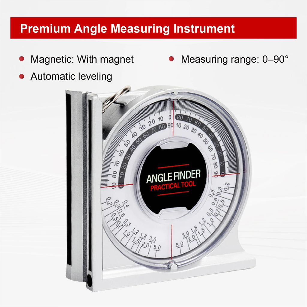 MS130 Angle & Slope Measuring Instrument Digital Angle Finder Magnetic Protractor for Industrial Pipe Alignment