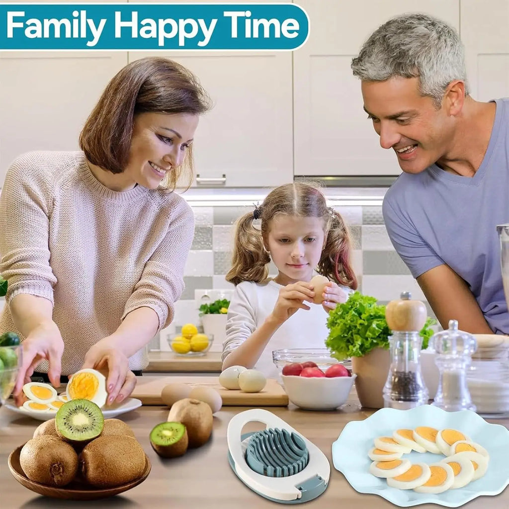 Multifunctional Egg Cutter 304 Stainless Steel Egg Slicer Fruit Salad Slicer Preserved Egg Separator Kitchen Gadget