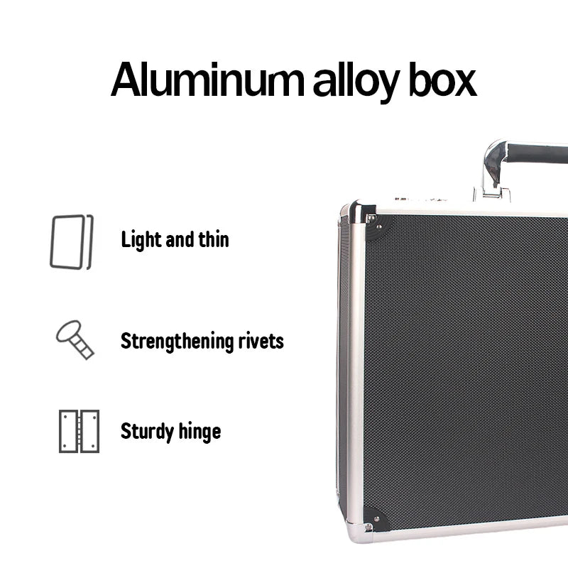 Portable Aluminum Password Tool Box Organizer Shockproof Tool Case Safety Instrument Case Suitcase Storage Box Hard Case Toolbox