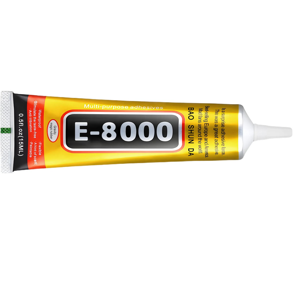 E8000 Multi-Purpose Adhesive: Mobile Phone Repair, Rhinestone Jewelry DIY – E-8000 Clear Adhesive Paste, 5-Pack (15 ml per tube)