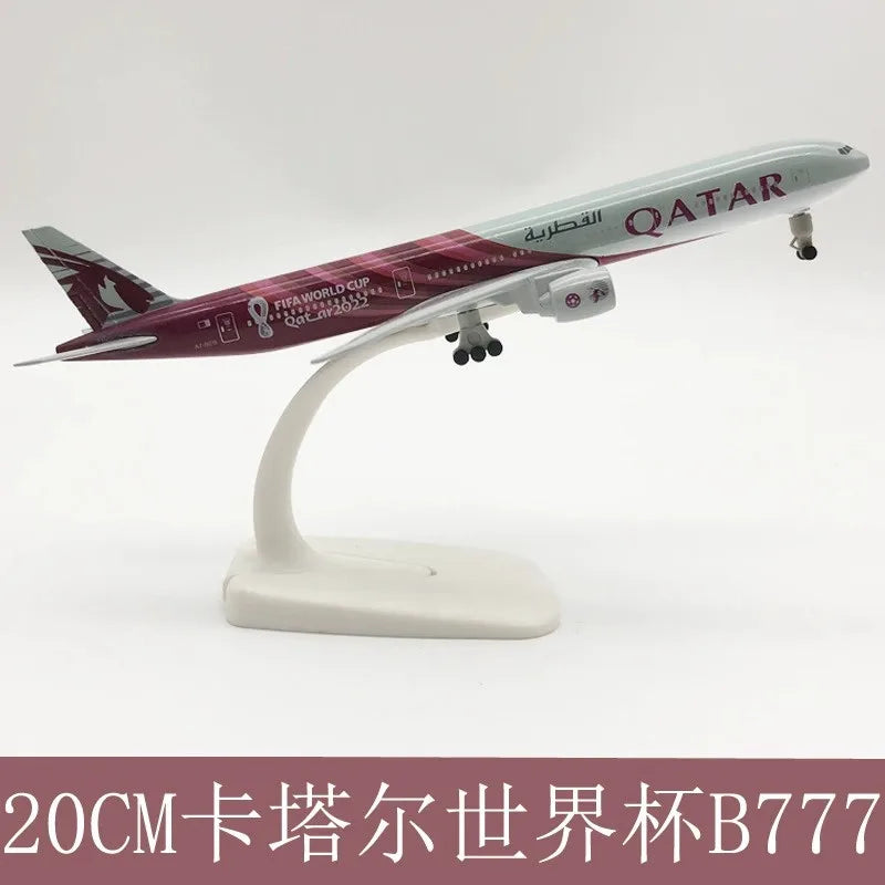 Toys Diecast Alloy 20cm Airplane B777 Series Airways Plane Model With Base Adult/Children Enthusiast Gift Ornament