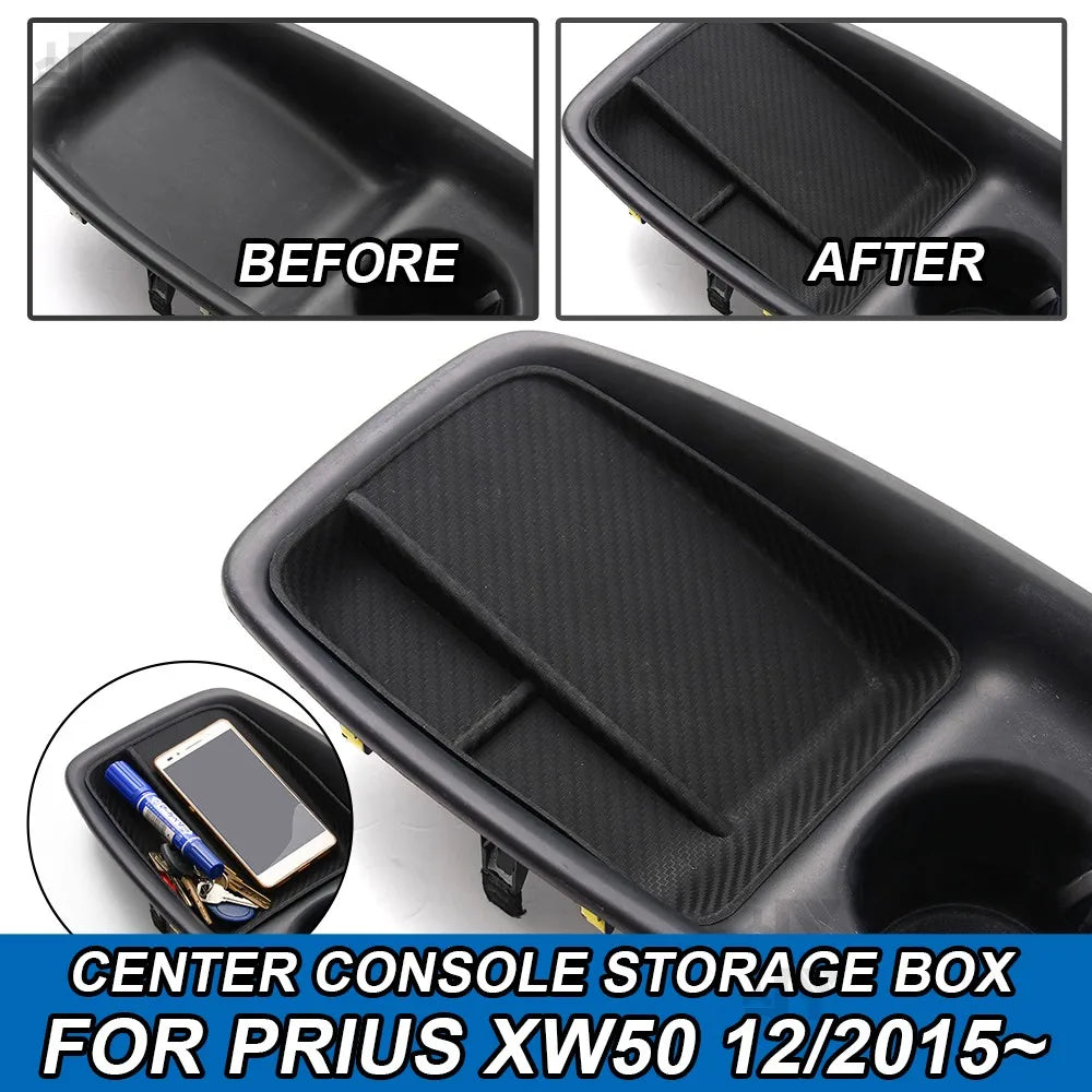 1pcs Silicone Car Center console storage compartment For TOYOTA Prius XW50 2015-2021 Car durable interior Styling Accessories