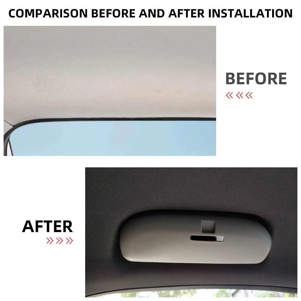 Car Sunglasses Case for Peugeot 208 2008 307 308 3008 408 4008 508 2005 - 2022 Glasses Holder Eyeglasses Storage Box