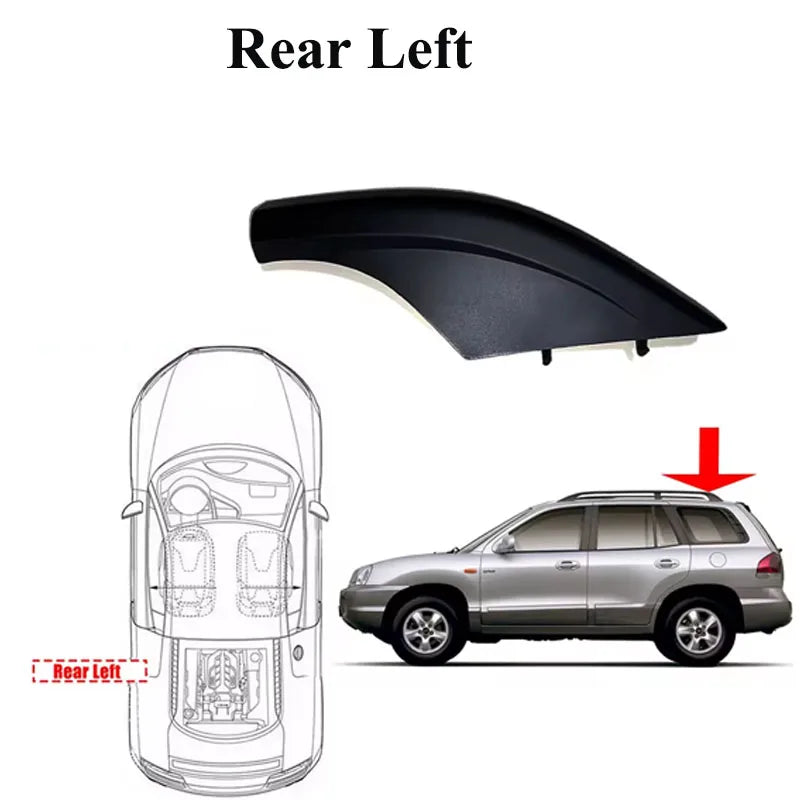 1/2/4pcs Car Roof Rack Cover Luggage Bar Rail End Shell For Hyundai Santa Fe Santafe 2002 2003 2004 2005 2006 Roof Rack Cover