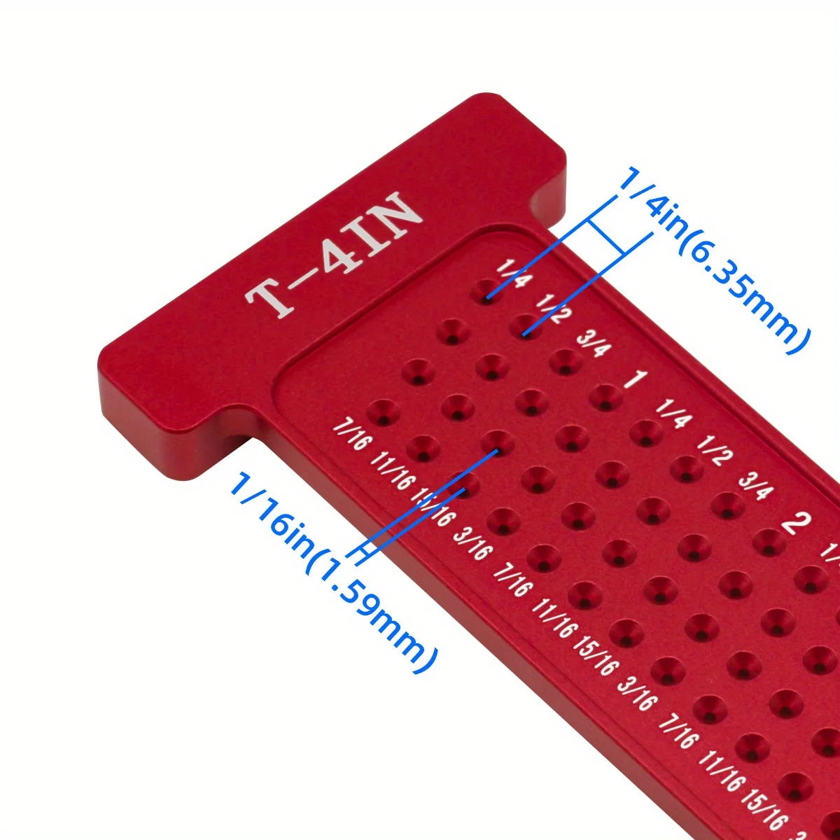 Aluminum T Square Marking Gauge Right Angle Protractor Dual Scale Woodworking Carpenter Layout Scribing Ruler