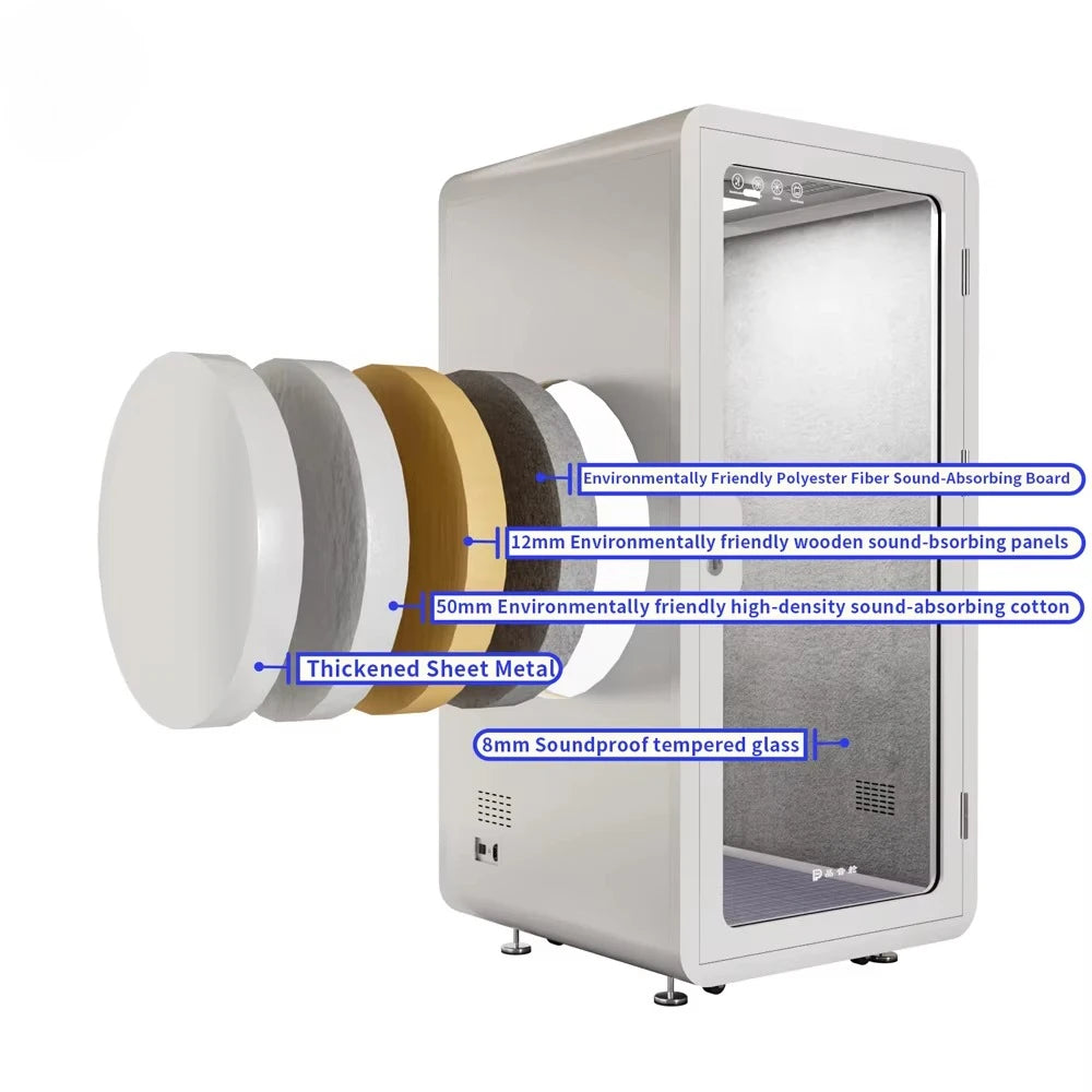 Modular Enclosure Private Workspaces Mobile soundproof room Silent Booth Interview Pod for Company Employees Use Space