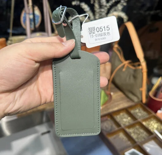 Customizable Name Leather Suitcase Tag Luxury Genuine Leahter Female Travel Accessories Persoanlized Letters Men Luggage Label