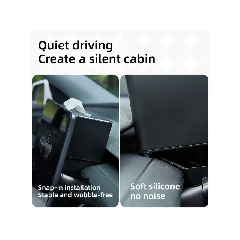 Applicable to Tesla Renew Model Y/YL car tissue box/car storage glasses case/central control multi-function storage box