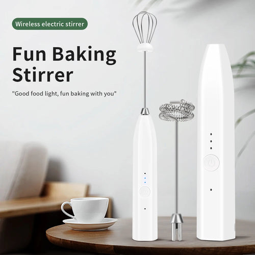 1 PCS Electric Egg Beater 3 Speeds Milk Frother Portable USB Mixer Hand Held Coffee Whisk Household Kitchen Gadgets Foamer