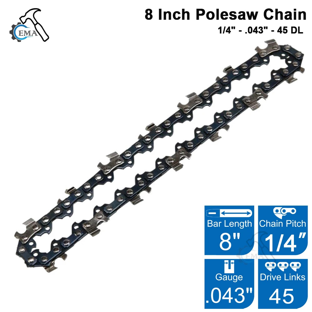 4/6/8 Inch Saw Bar 28/36 Knots Electric Chain Saw Accessories Replacement Chain Guide Mini Steel Chainsaw Garden Cutting Tool