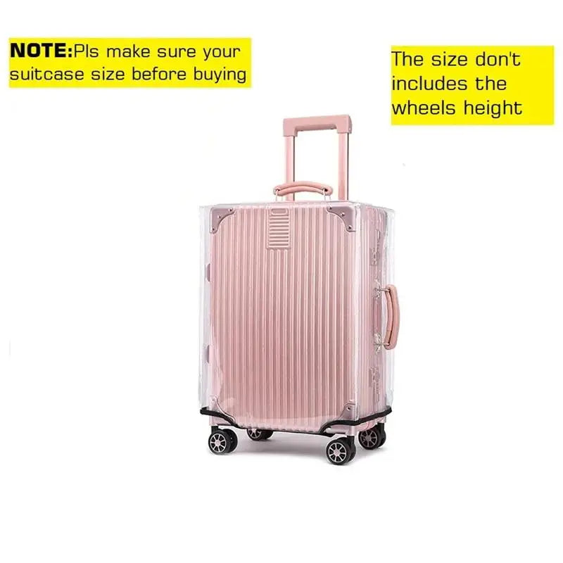 1Pc Transparent PVC Luggage Cover Protector - Universal Dustproof Scratch Resistant Suitcase Protector For 20-28in Travel Bags