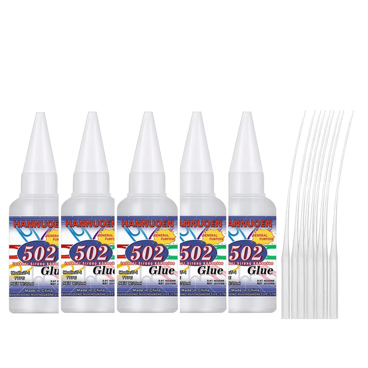 Super Glue Instant Quick-drying Cyanoacrylate Adhesive Leather Rubber Glass Wood Metal Strong Bond Liquid 502 Glue Tool 20g