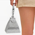 Fashion Lady Evening Bags Acrylic Day Clutch Triangle Design Diamonds Party Shoulder Handbags Banquet Purse
