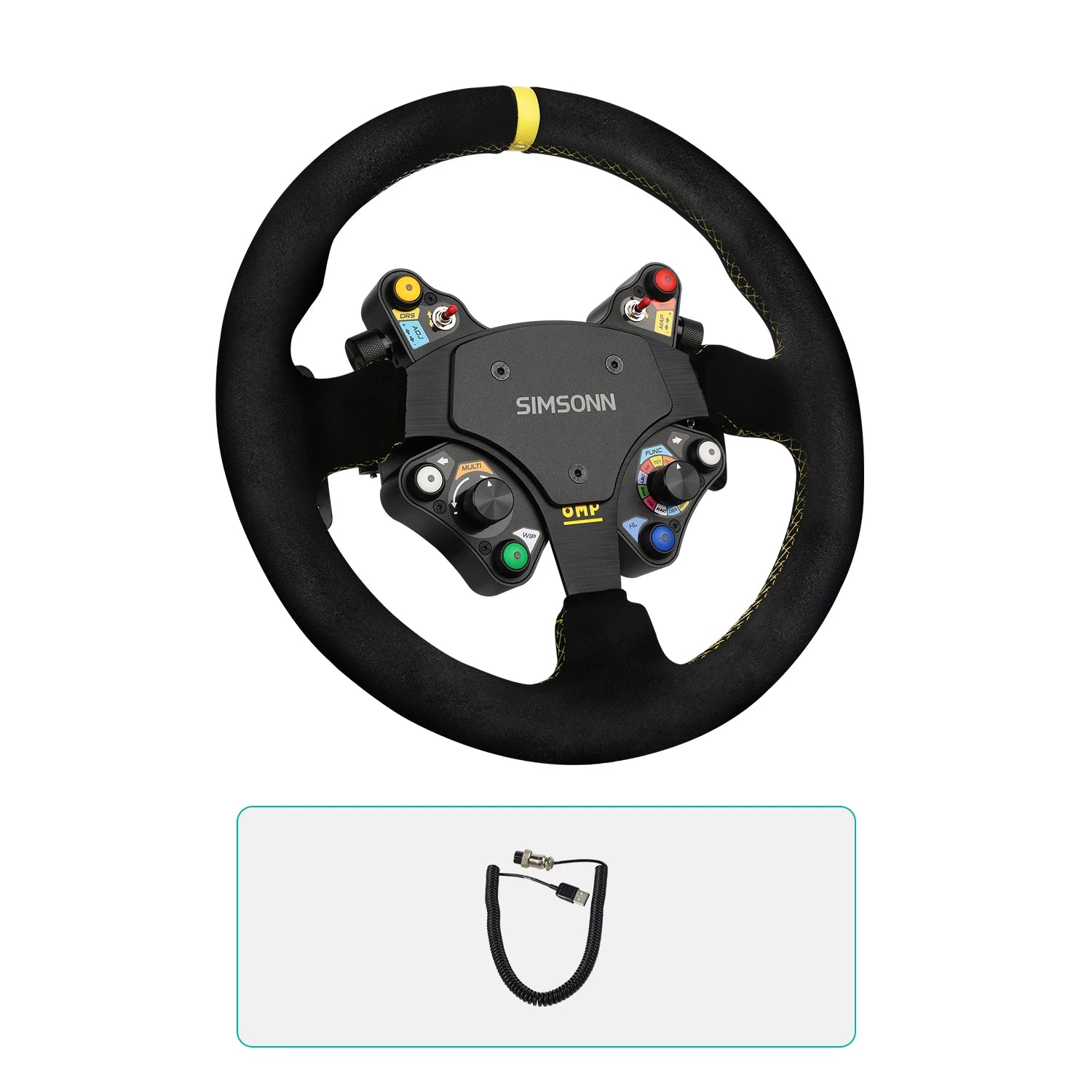Simracing Steering Wheel Control PC Racing Wheel Led Button Joystick Gaming Paddle Shifter for Logitech G29 Thrustmaster TH8A