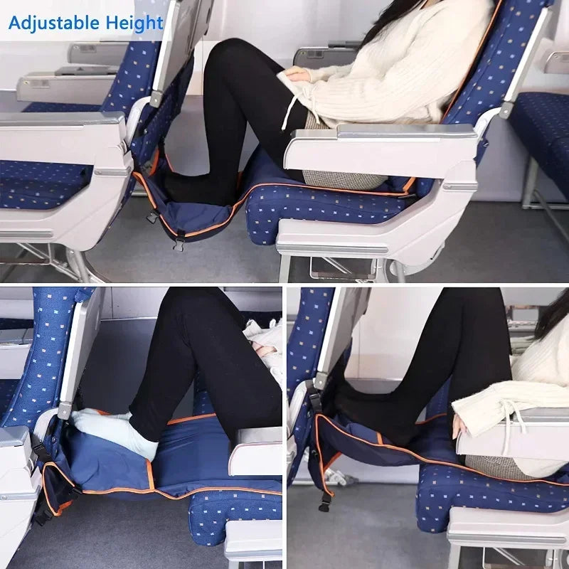 Footrest Hammock Travel Foot Hanger for Adults Baby Sleeping Bed in Airplane Train Bus Car Travelers Hammocks Rests Feet Legs