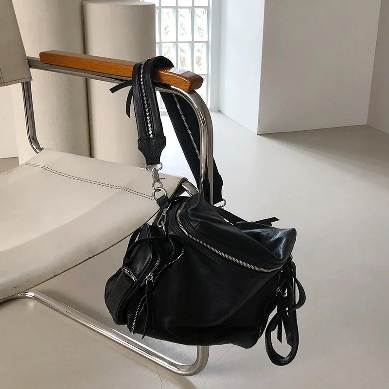 Fashion Big College Student Class Crossbody Bags for Women Large Capacity Anime Bags Zipper Multi Pocket Designer Bags Luxury