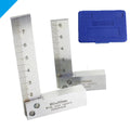 90 Degree Flat Edge Square Ruler Carpentry Square Woodworking Tools Metal Angle Measuring Tool Multi Try Square Gauge Set-Square
