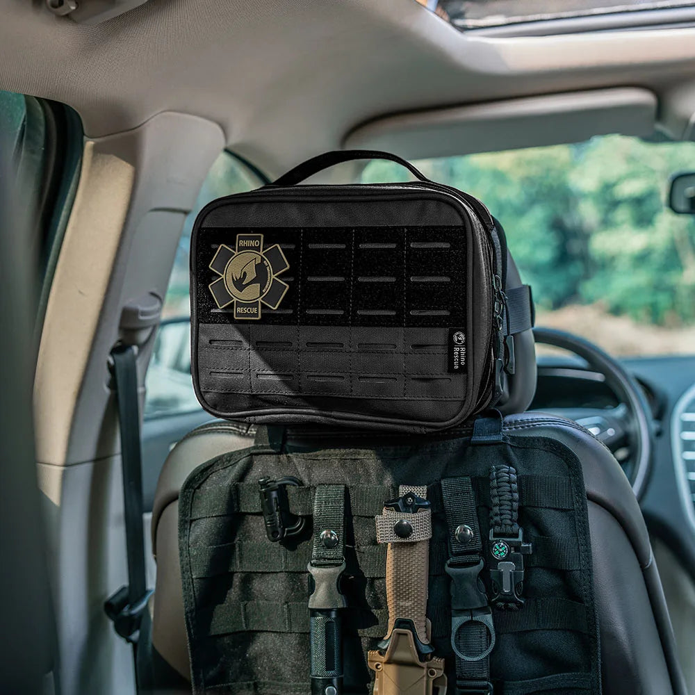 RHINO RESCUE large Car First Aid Kit IFAK POUCH Molle Medical Pouch for Travel Hiking Camping (empty bag)