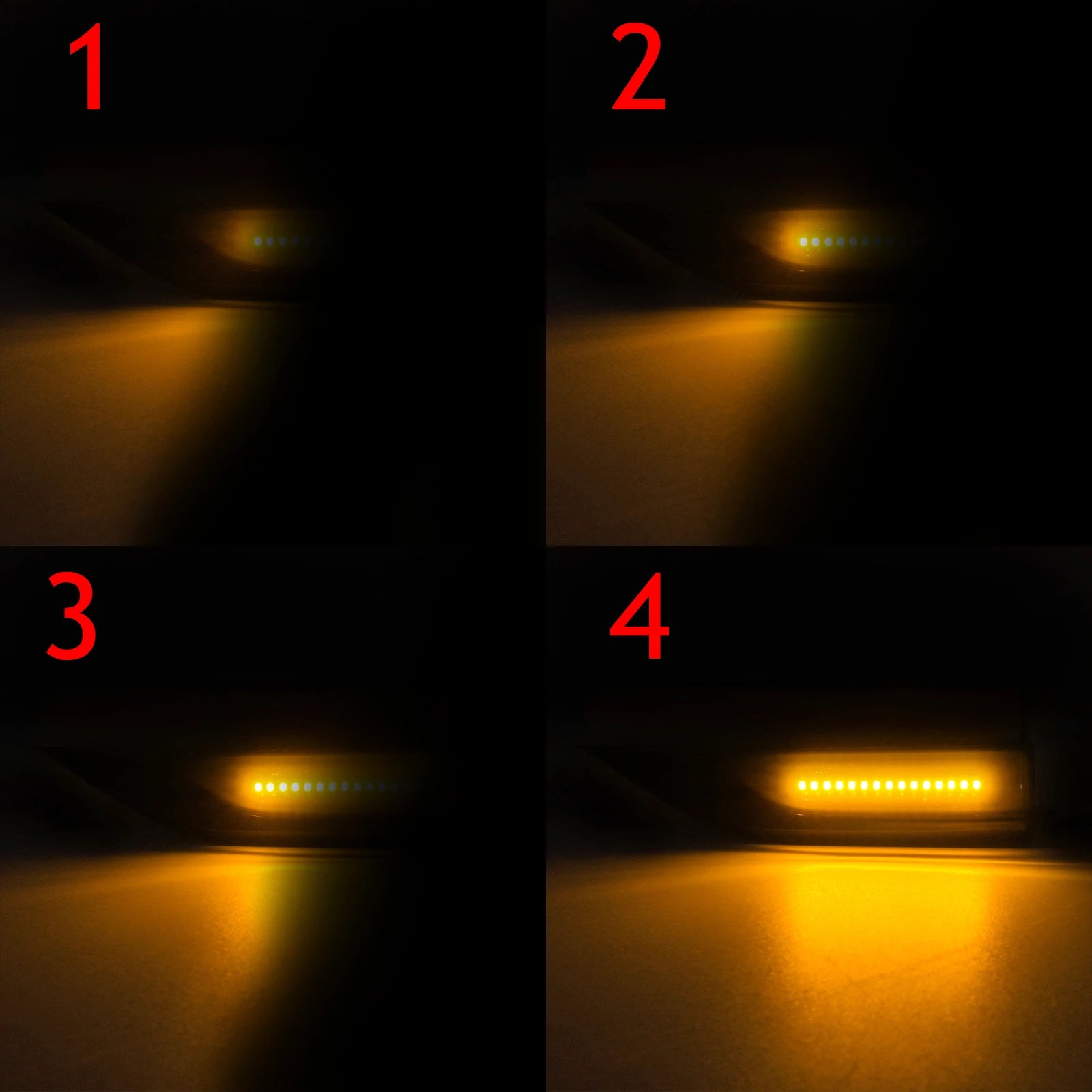 ANGRONG 2x Dynamic Amber LED Side Marker Repeater Indicator Light For VW T6 Transporter Caravelle 2015-2019