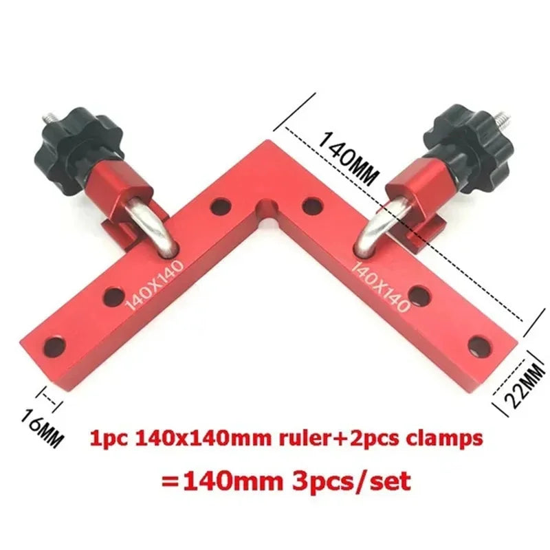 3pcs 90 Degrees L-Shaped Auxiliary Fixture Splicing Board Positioning Panel Fixed Clip Carpenter's Square Ruler Woodworking Tool