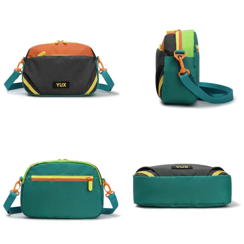 Women's Multi-Color Lightweight Nylon Crossbody Bag Casual Small Backpack Outdoor Sport Travel Daypack Colorblock Fashion Phone