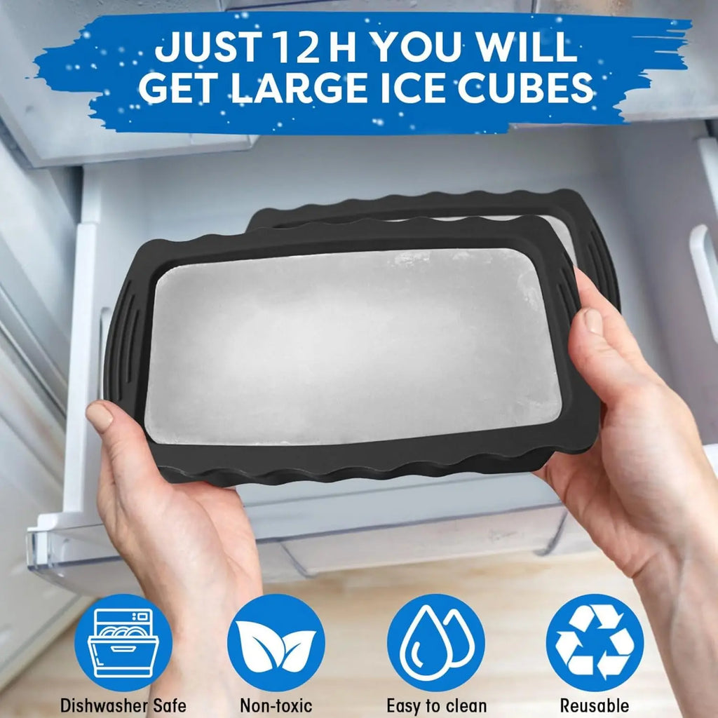 Extra Large Silicone Ice Cube Molds Reusable Giant Ice Brick Maker Food Grade Silicone Baking Bread Mold Kitchen Accessories
