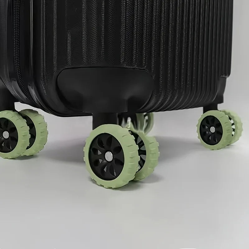 8pcs/set Silicone Luggage Wheel Protective Covers, Scratch Protection Covers for Universal Wheels.Essential Travel Accessorie.