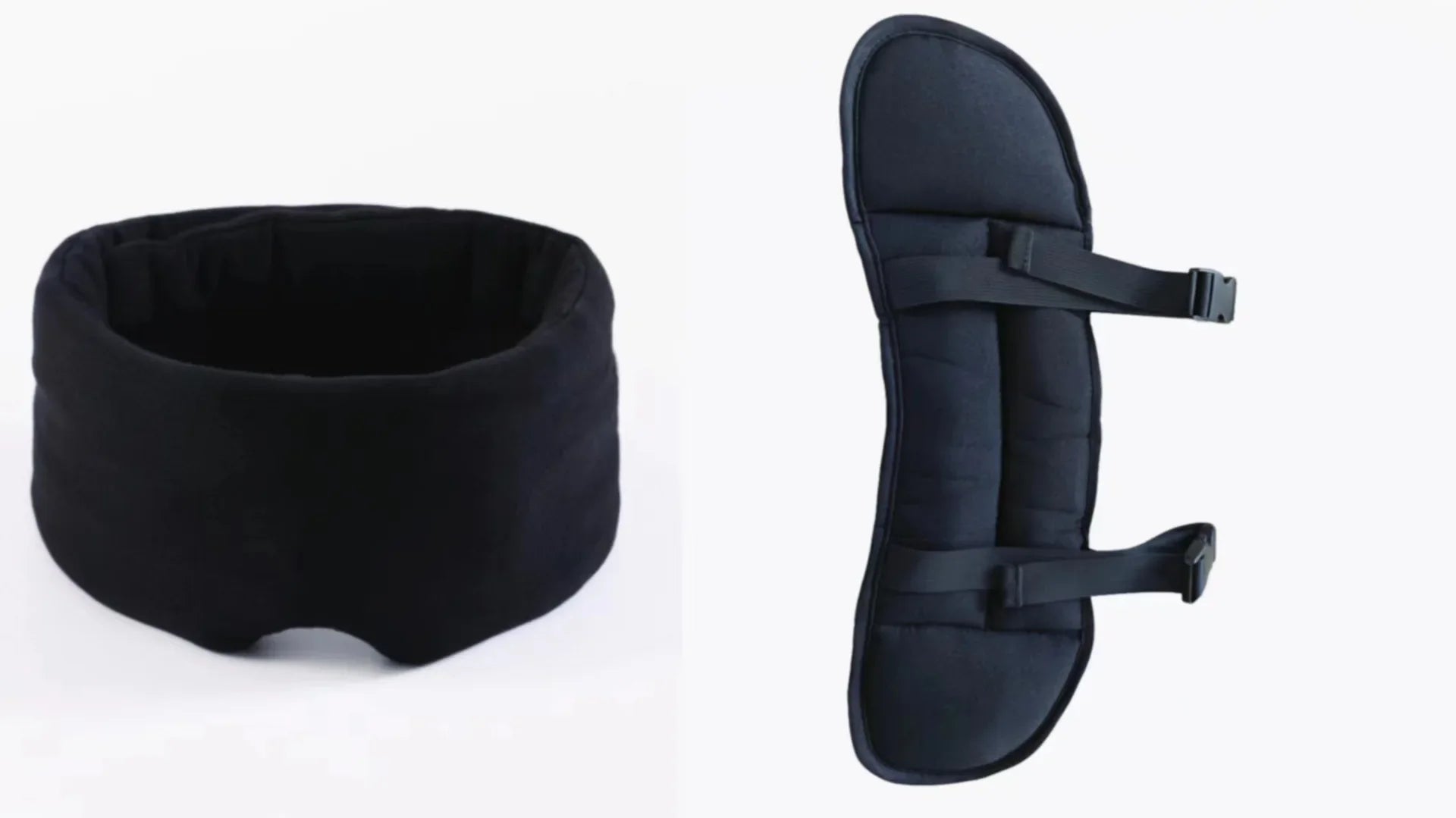 Modal cotton zero pressure blackout 3D sleep eye mask neck pillow, blackout breathable travel neck pillow with eye mask