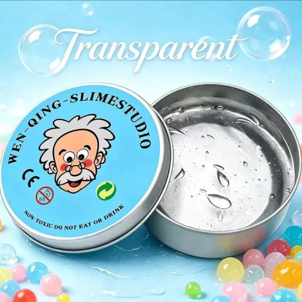 Stress Relief Squeeze Blind Box Old Man Liquid Squishy Transparent Crystal Slime Fluffy Foam Putty Kids Safe Bouncy Color Slime