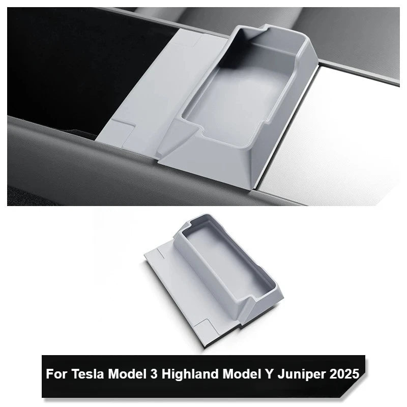 Silicone Glasses Holder For Tesla Model Y/YL Juniper 2025 Model 3 Highland Central Control Armrest Box Sunglasses Storage Tray