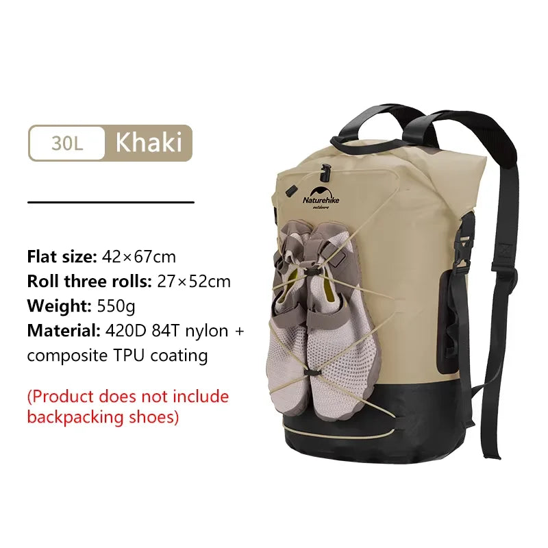 Naturehike TB03 TPU Wet & Dry Separation Waterproof Bag Outdoor Seaside Diving Bags Snorkeling Swimming Trail Rafting Equipment