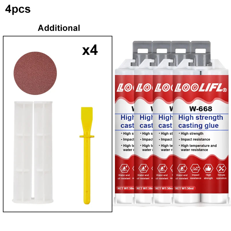 Metal Repair Glue, 1.76 oz Waterproof Epoxy Casting Adhesive, The Strongest Welding and Liquid Filler for Metals,Stainless Steel