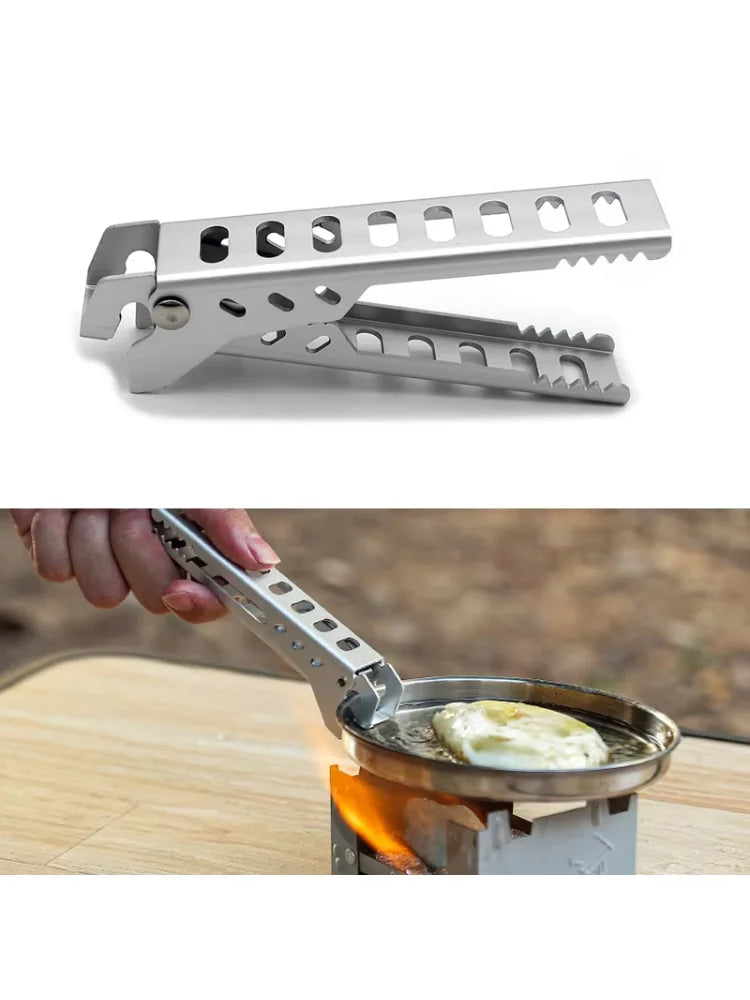 Aluminium Anti-hot Alloy Clip Bowl Gripper Holder Camping Pot Pan Handle Kitchen Accessories