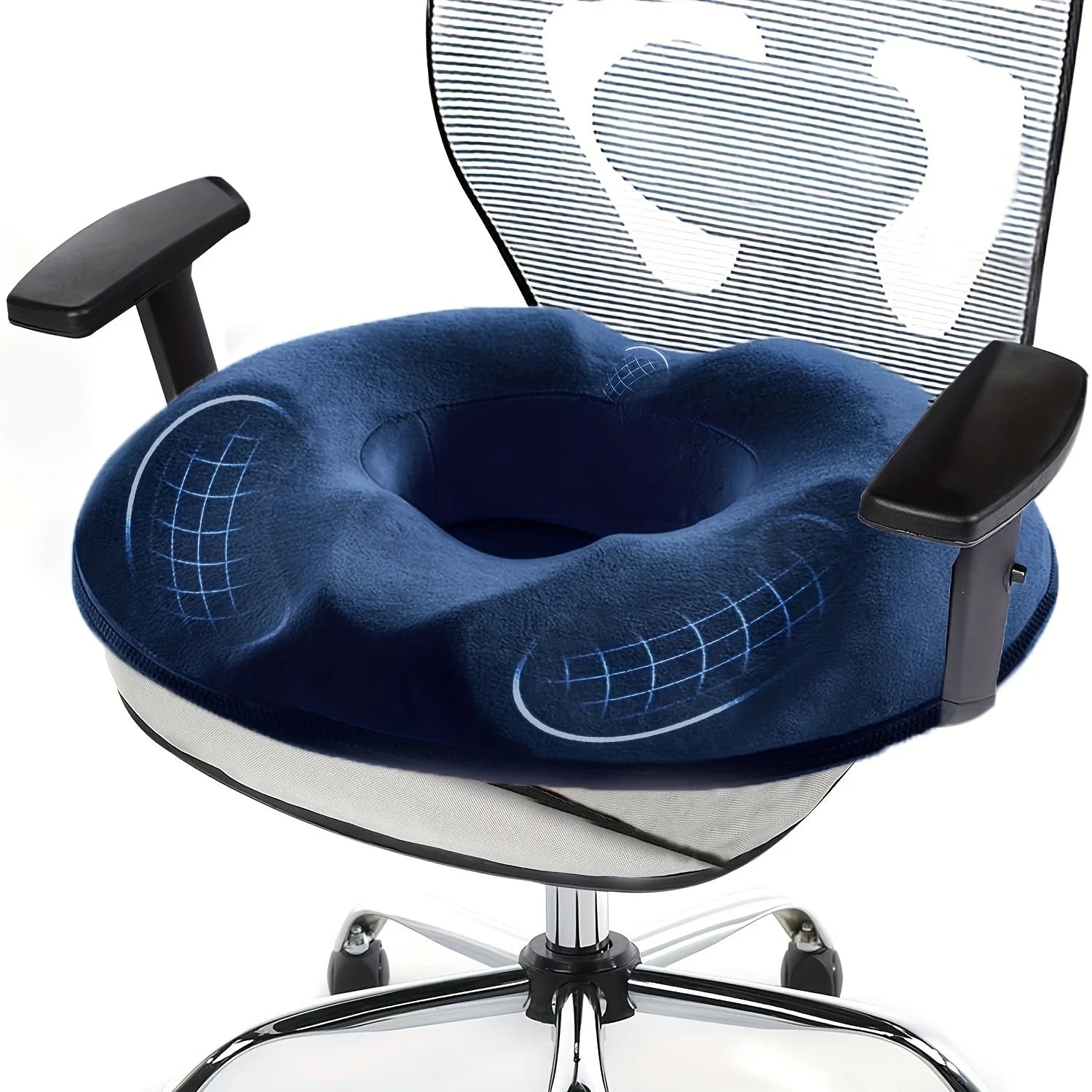 1pc Orthopedic Memory Foam Donut Pillow Coccyx Seat Cushion Hemorrhoid Cushion Tailbone Cushion for Pregnant Butt Cushion