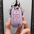 TPU Flip Folding Key Fob Cover Case For Citroen C3 C4 Berlingo 2021 For Peugeot 208 2008 301 308 3008 RCZ 508 408 2008 307