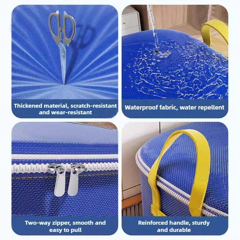 Extra Large Capacity Woven Storage Bags - Durable Heavy-Duty Organizers for Clothes, Quilts, Bedding,Shipping & Relocation Needs
